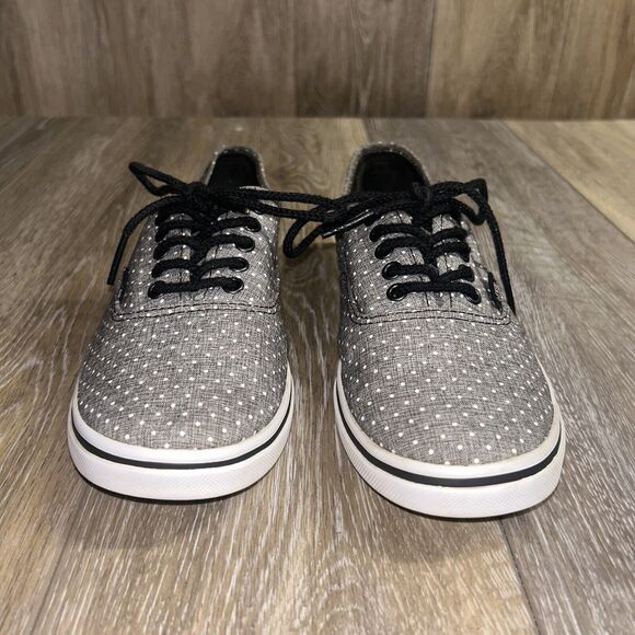 Vans Womens US Size 7 Gray Polka Dot Low Top Lace Up Canvas Sneaker Shoes TB4R - Picture 3 of 11